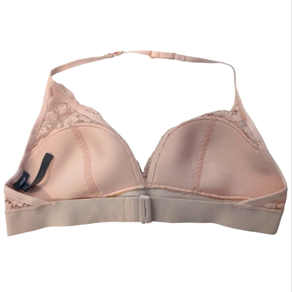 Aerie Lace bralette size small pink halter with adjustable strap